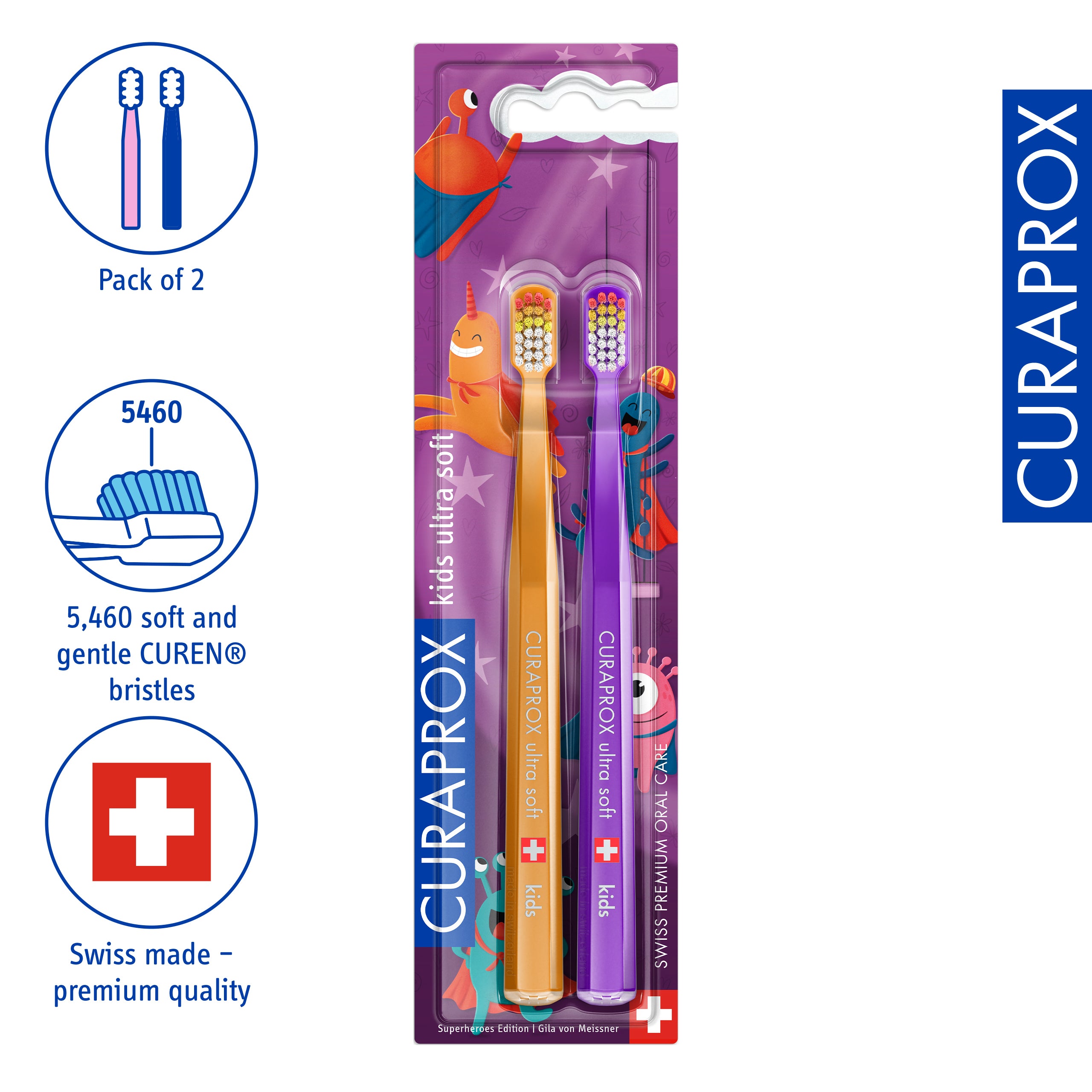 Curaprox kids Superheroes Edition. 2 pcs - Image 2